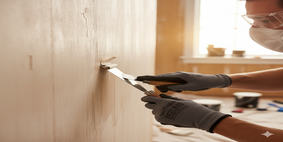 professional painter Scrapping Paint